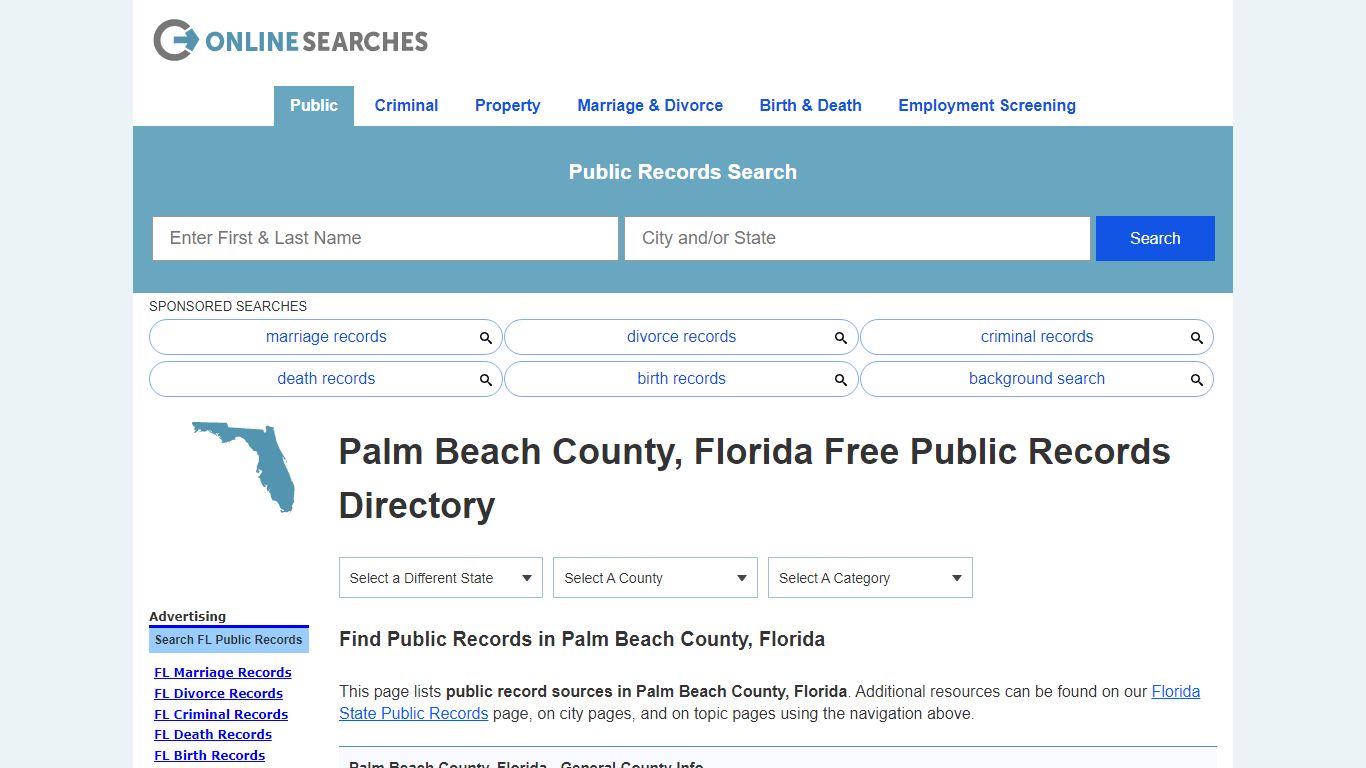Palm Beach County, Florida Public Records Directory
